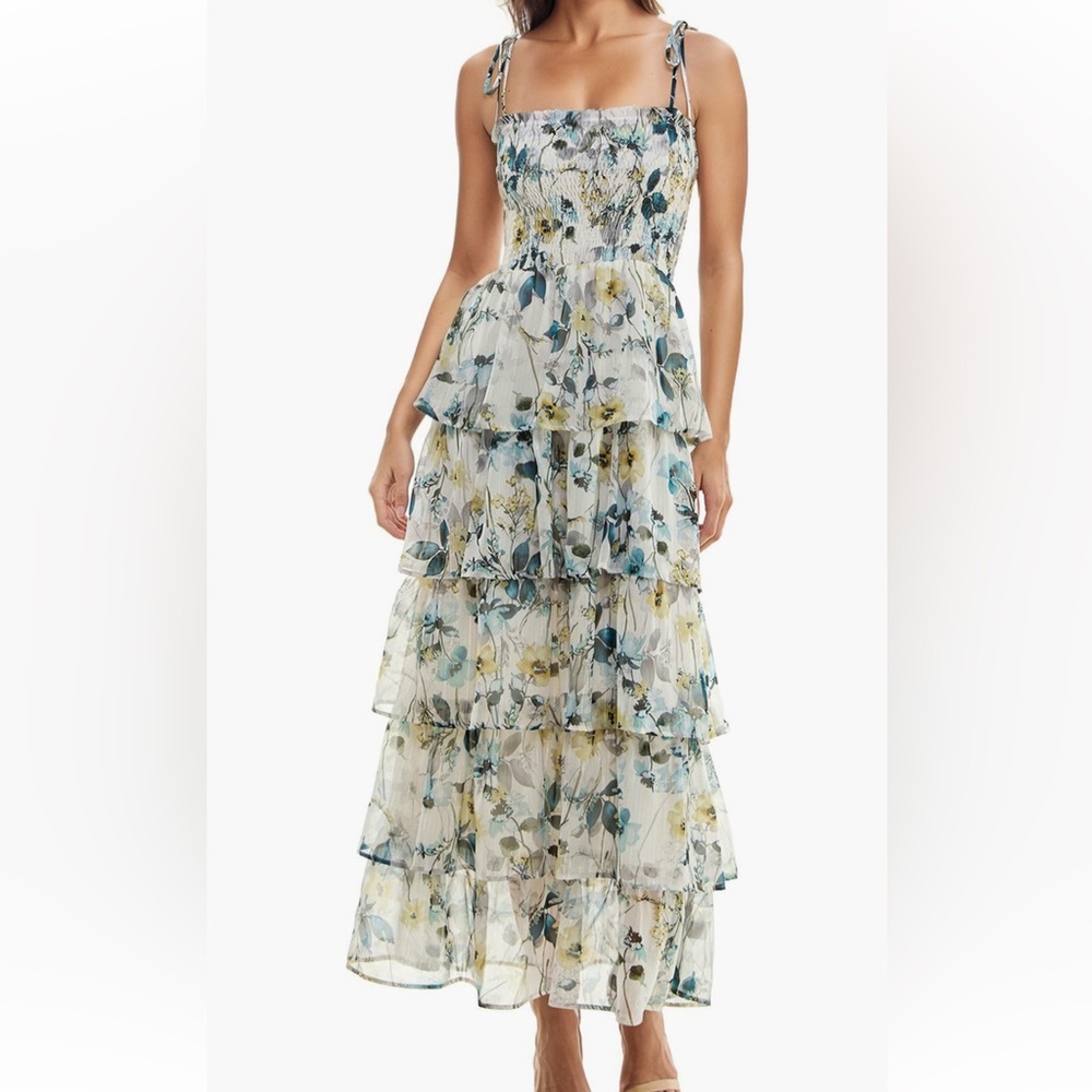 Socialite Floral Tiered Maxi Dress